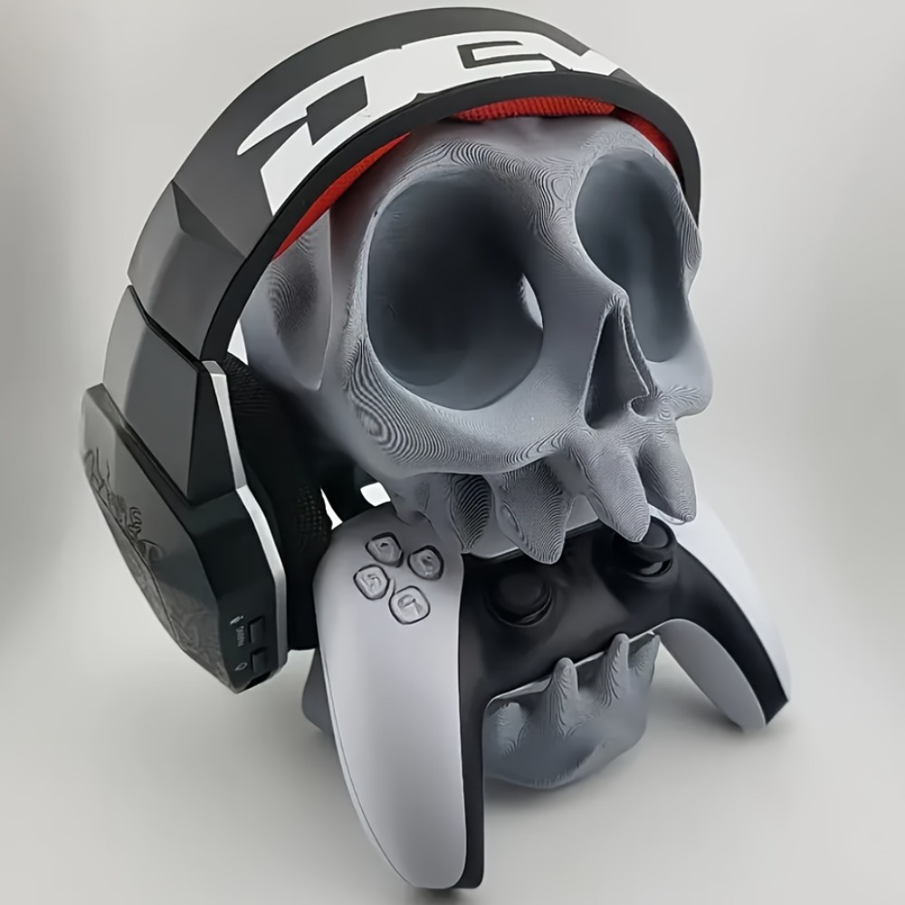 Gaming Accessories Holder - 해골 모양 컨트롤러 스탠드 헤드폰 홀더