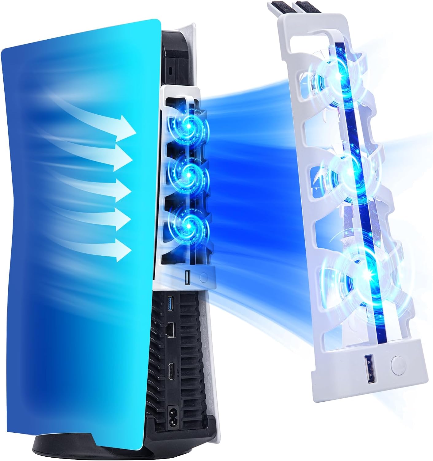 Gaming Accessories Lights - LED 조명이 포함된 PS5 Slient 냉각