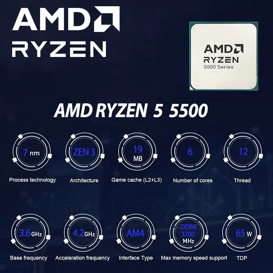 AMD Ryzen 5 5500 R5 5500 데스크탑  - Amd Cpu Ryzen 5 리뷰 및 가격