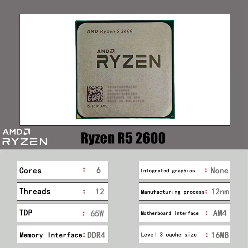 AMD Ryzen 5 R5 2600 3.4GHz 6코어 - Amd Cpu Ryzen 5 리뷰 및 가격