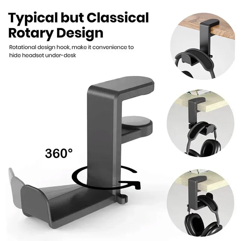 유니버설 데스크탑 360 °   회전식 헤드폰 스탠드  - Gaming Accessories For Setup 리뷰 및 가격