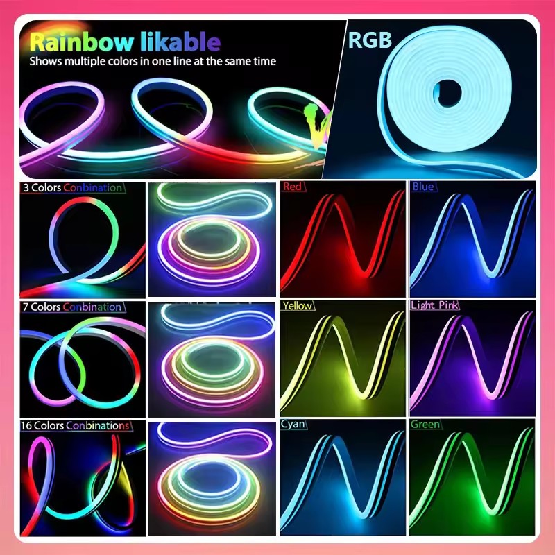 24V 주소 지정 가능 네온 LED 리본 5M 10M  - Gaming Accessories Lights 리뷰 및 가격
