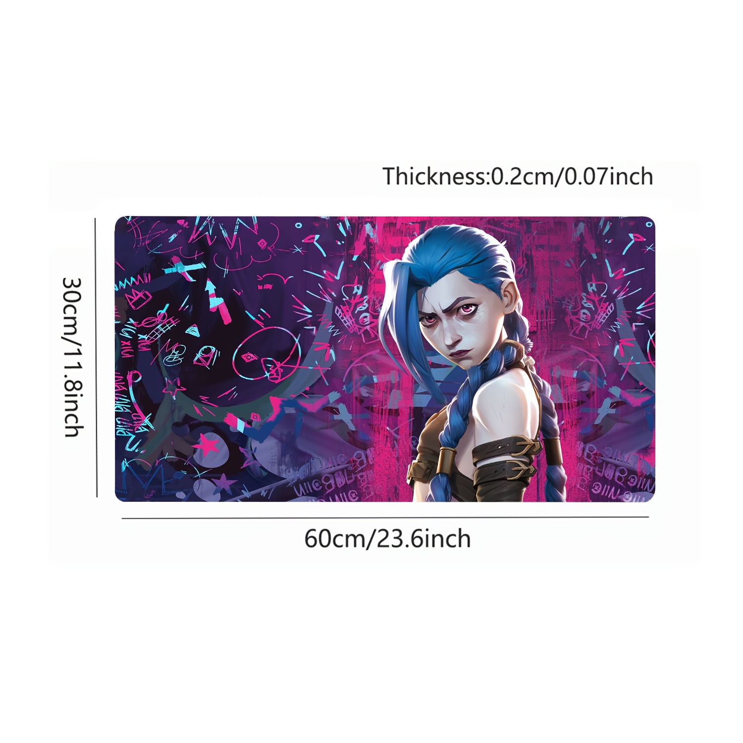 대형 애니메이션 게이밍 마우스 패드 진엑스 생동감 넘치 - Jinx Gaming Accessories 리뷰 및 가격
