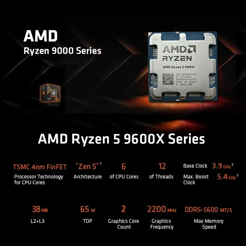 AMD 라이젠 5 9600X 100% AMD R5 96 - Amd Cpu Ryzen 5 리뷰 및 가격