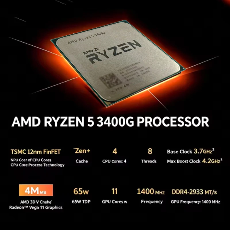 AMD 라이젠 5 3400G AM4 데스크탑 CPU 4 - Amd Cpu Ryzen 5 리뷰 및 가격